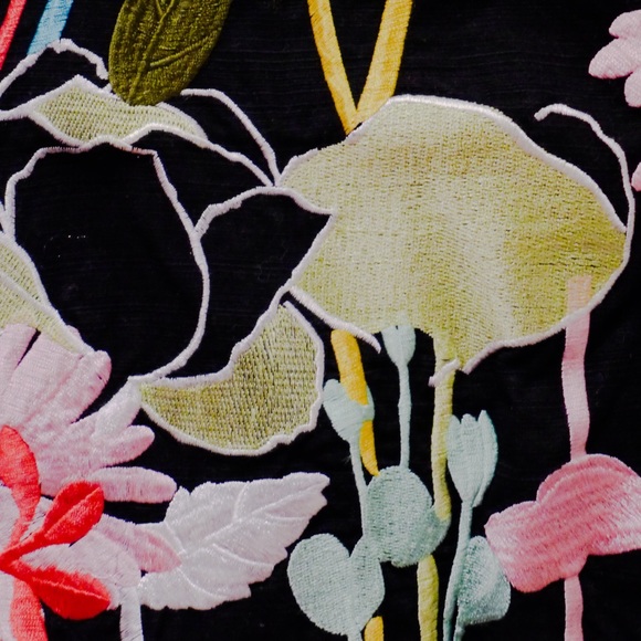 Anthropologie Beth Bowley Flower Embroidered Dress - Picture 4 of 6